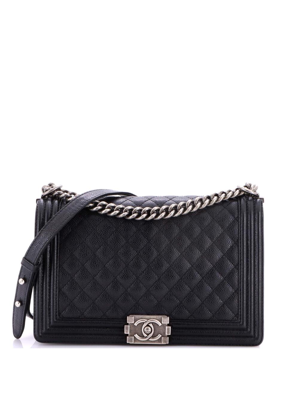 Chanel Boy Flap Bag Quilted Caviar New #264235C38B
